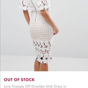 Brand new never worn ASOS white lace dress.